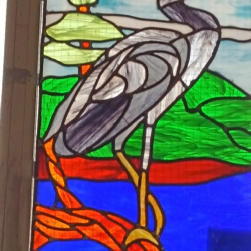 Vitrail - Le héron