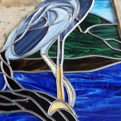 Vitrail en cours de réalisation